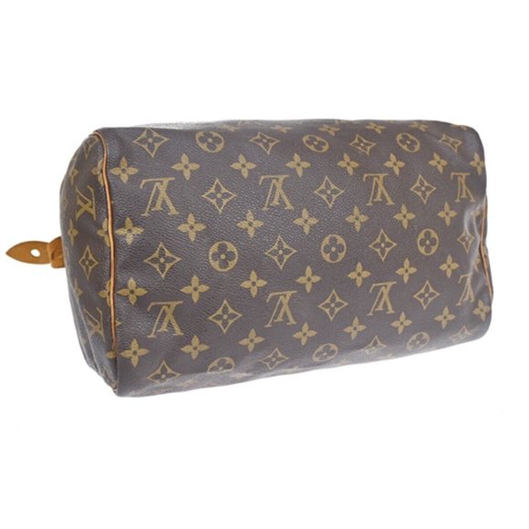 LOUIS VUITTON Speedy 30 Travel Hand Bag Monogram Leather Brown - Picture 6 of 16